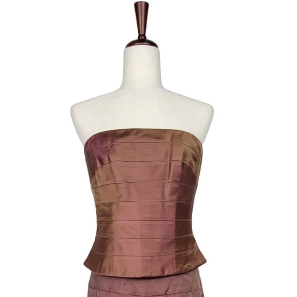 Carmen Marc Valvo Signature Strapless Formal Cocktail Bustier Top - Size 8 - Picture 1 of 7